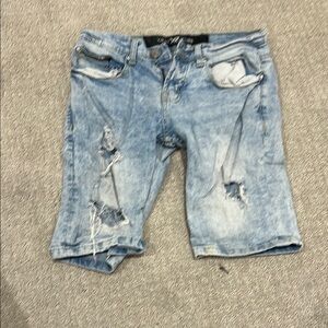 Men's Distressed Denim Shorts